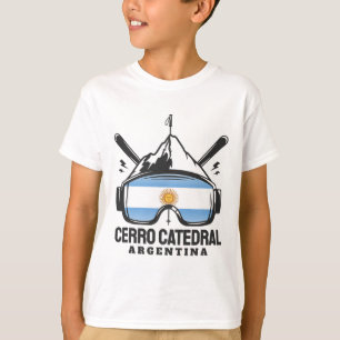 Cerro Catedral Argentina Skigebied Retro Skiën T-shirt