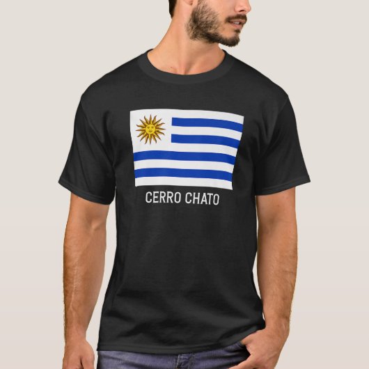 Cerro Chato Uruguay vlag Emblem Escudo Bandera Cre T-shirt (Voorkant)