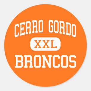Cerro Gordo - Broncos - Hoog - Cerro Gordo Ronde Sticker