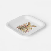Certain lapin a un an assiettes en papier (Angulaire)