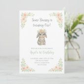 Certain Lapin a un an Invitation d'anniversaire (Debout devant)