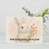 Certain Lapin Pense Que Vous Êtes Génial Carte de  (Debout devant)