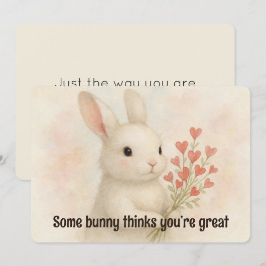 Certain Lapin Pense Que Vous Êtes Génial Carte de  (Devant / Derrière)
