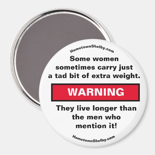 Certaines femmes portent un aimant d'AVERTISSEMENT (Recto/Verso)