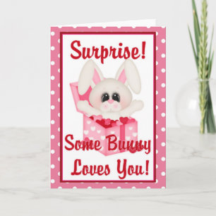 Certains Bunny Vous Aime Valentine Carte de Voeux 