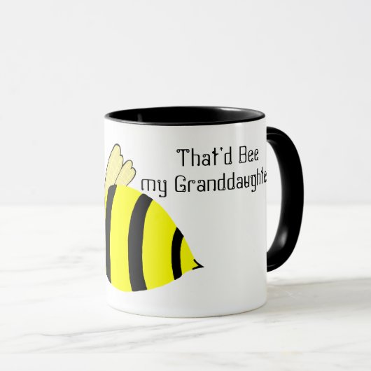 Certains Buzzy m'aime Bumble Bee Mug Nom de la PER (Devant droit)