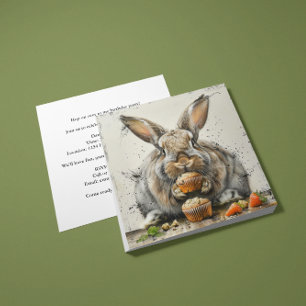 Certains Lapin a un Invitation Anniversaire de Lap