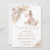 Certains Lapin Douce Pampass Invitation Baby Showe (Devant)