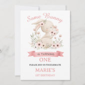 Certains Lapin Qui Devient Un Invitation Anniversa (Devant)