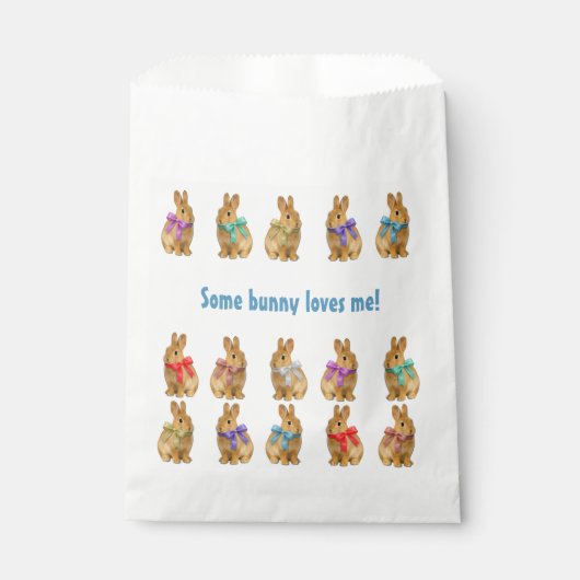 Certains lapins m'aiment ! Sacs de faveur (Devant)