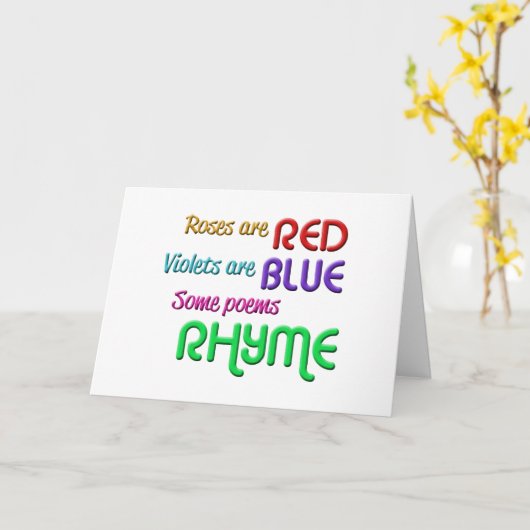 "Certains poèmes rime" Toute l'occasion Carte blan (Fleur jaune)