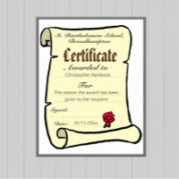 Certificaat Award met downloadbare optie