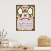 certificaat gehuwd poster (Keuken)