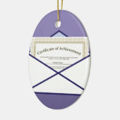 Certificaat in de omlooprichting keramisch ornament (Links)