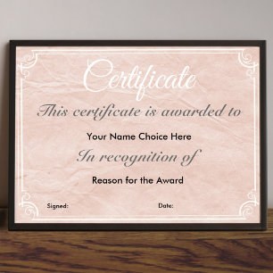 Certificaat- of toewijzingseffect. poster