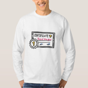 Certificaat Vader van het Jaar vaderdag Onderschei T-shirt