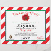 CERTIFICAAT VAN AANGEPASTE LIJST VAN Sinterklaring Flyer (Voorkant)