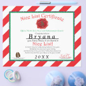 CERTIFICAAT VAN AANGEPASTE LIJST VAN Sinterklaring Flyer (Enkel)