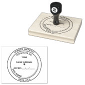 Certificaat van architect met vergunning op verval rubberstempel (Gestempeld)