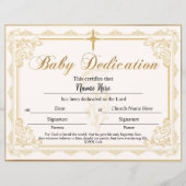 Certificaat van baby Gold (Voorkant)