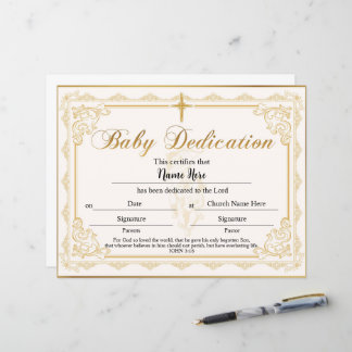 Certificaat van baby Gold