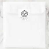 Certificaat van Echtheid aangepaste sticker voor k (Tas)