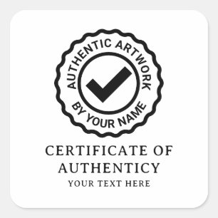 Certificaat van Echtheid aangepaste sticker voor k