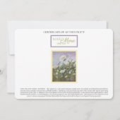 Certificaat van Echtheid Kaart (Achterkant)