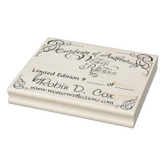 Certificaat van echtheid ~ Limited Edition Rubberstempel