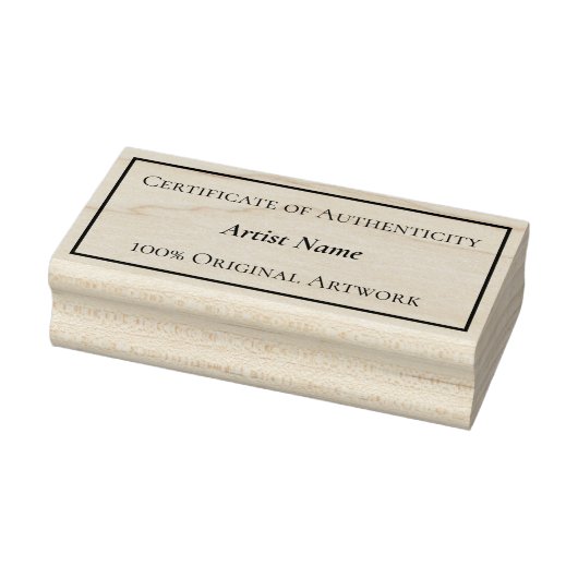 certificaat van echtheid rechthoek rubberstempel (Stempel)