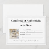 Certificaat van echtheid Vul de Sjabloon in (Voorkant / Achterkant)