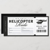 Certificaat van helikopter Ride Ticket Gift Vouche (Voorkant / Achterkant)