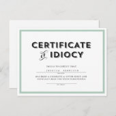 Certificaat van het Briefkaart van de Italiaanse a (Voorkant / Achterkant)