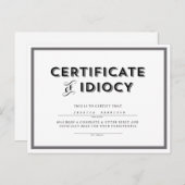 Certificaat van het diocy Apology-Briefkaart // Gr Briefkaart (Voorkant / Achterkant)