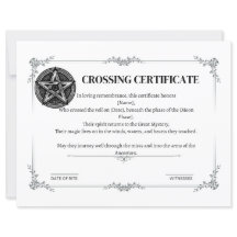 Certificaat van het Overschrijden van de Sluier