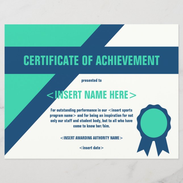 Certificaat van prestatie (Voorkant)