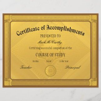 Certificaat van Sjabloon van voltooiing Flyer