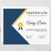 Certificaat van Sjabloon van waarmerking (Voorkant / Achterkant)