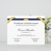 Certificaat van Sjabloon van waarmerking (Staand voorkant)