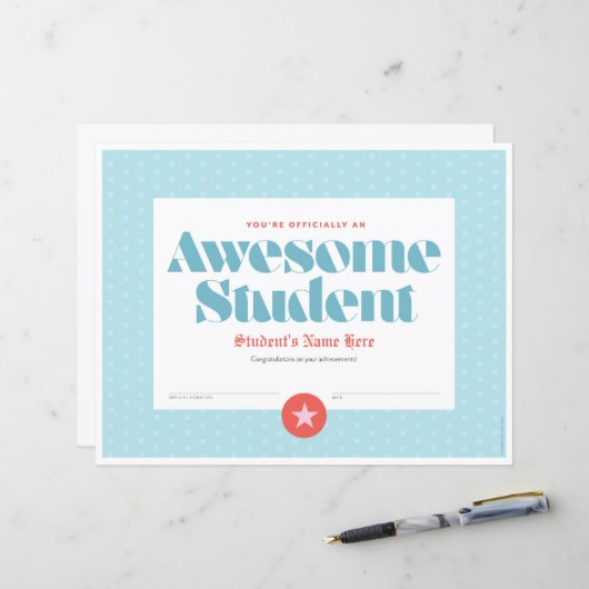 Certificaat van uitmuntendheid (Voorkant / Achterkant in situ)