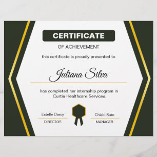 Certificaat van verkrijging van een Sjabloon Flyer