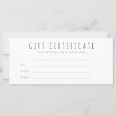 CERTIFICAAT VAN VERPLICHTING | Minimalistisch goud (Achterkant)