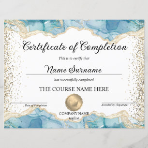 Certificaat van voltooiing Diploma Prestatie