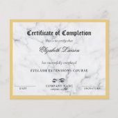 Certificaat van voltooiing Proficiency Marble Them (Voorkant)
