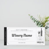 Certificaat voor het testen van wijn met cadeaubon (Staand voorkant)