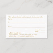 Certificaat voor kerstcadeaubonnen (Achterkant)