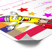 Certificaat voor kinderbedrukte kindergarten, gesc poster (Hoek)