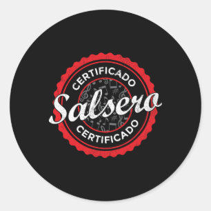 Certificado Salsero Grappig Salsa Dansen Ronde Sticker