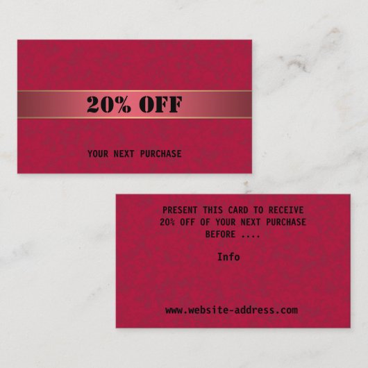 Certificat cadeau (Devant / Derrière)