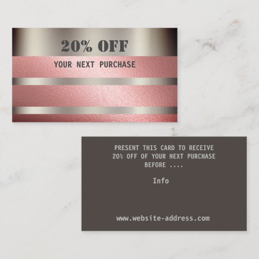 Certificat cadeau (Devant / Derrière)